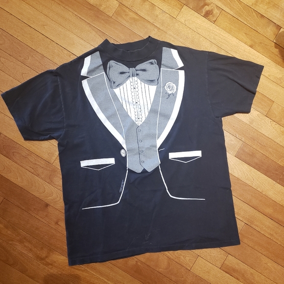 2 for $10 | Vintage 1980 Tuxedo T-Shirt